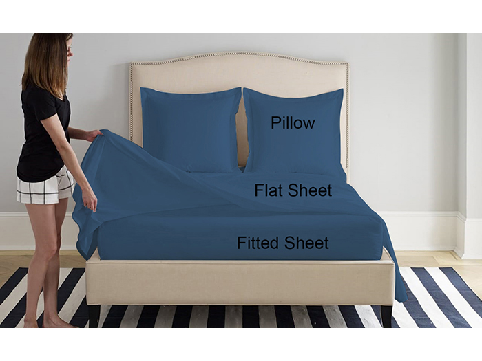 prestige-cotton-double-bed-sheets-set-dark-blue