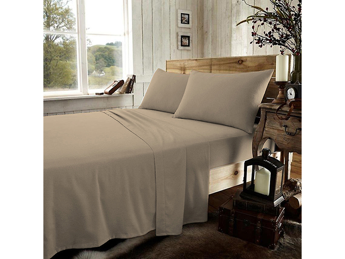 prestige-beige-flannel-super-king-bed-sheets-set