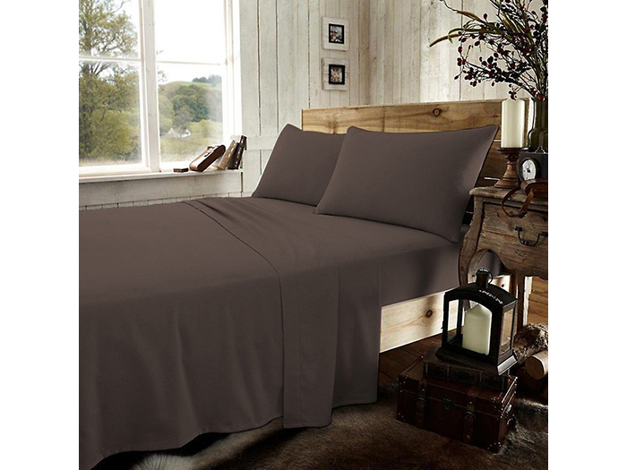 prestige-potting-soil-brown-flannel-super-king-bed-sheets-set