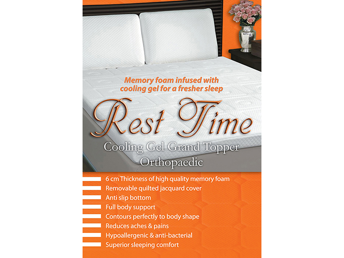 rest-time-orthopaedic-gel-topper-for-mattress-90-x-190-x-6-cm