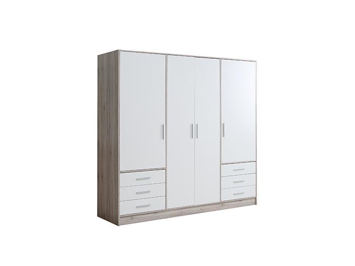 jupiter-4-door-6-drawer-wardrobe-in-sand-oak-and-white