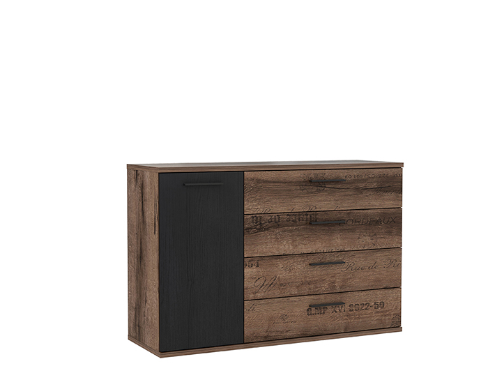 jacky-1-door-left-4-drawer-chest-cabinet-in-mud-oak-and-black-oak-124-9cm-x-41-3cm-x-83-1cm