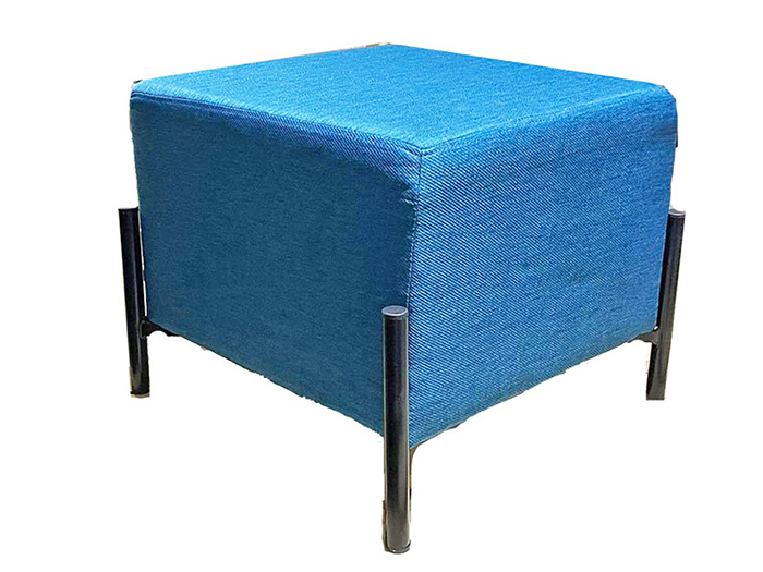 fabric-pouf-with-metal-legs-in-turquoise-blue