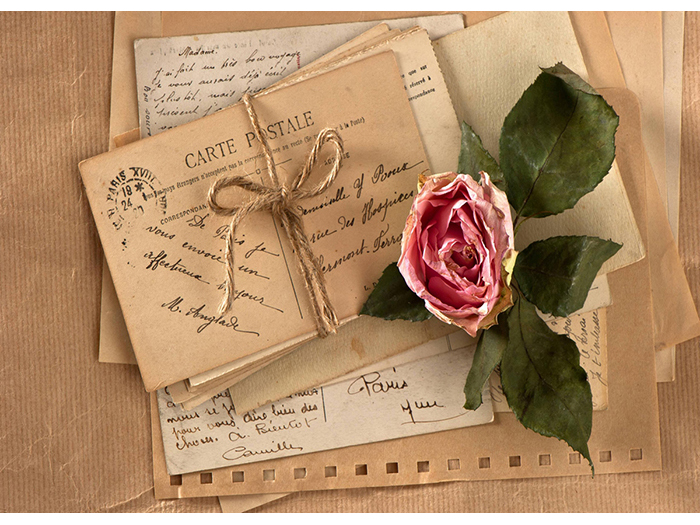 vintage-postcards-with-pink-rose-design-print-canvas-60-x-38-x-3-cm