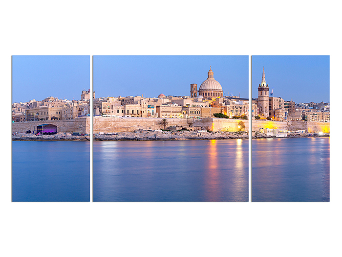 triptych-malta-valletta-view-from-sliema-print-canvas-120cm-x-60cm-x-3cm