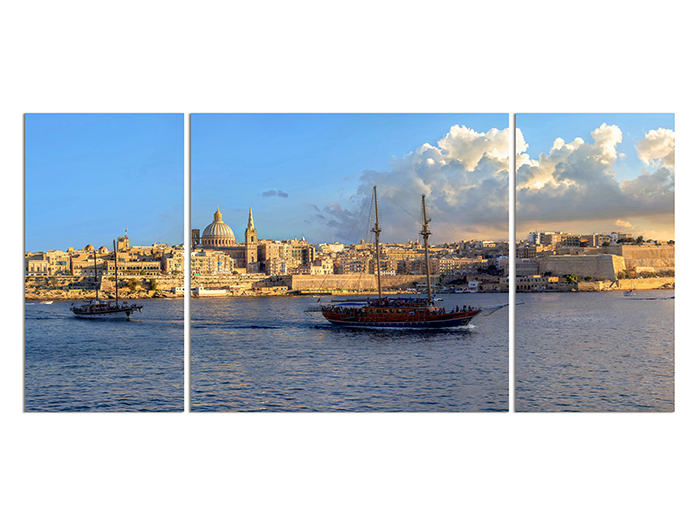 triptych-malta-view-of-valletta-from-sliema-sea-design-print-canvas-120cm-x-60cm-x-3cm
