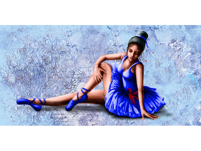 ballerina-resting-canvas-print-blue-50cm-x-100cm-x-3cm