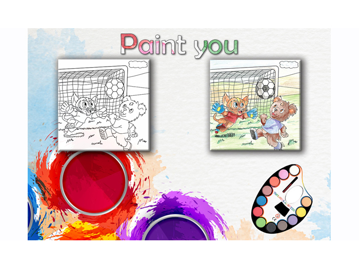 paint-it-yourself-canvas-including-water-colours-animals-playing-football-662