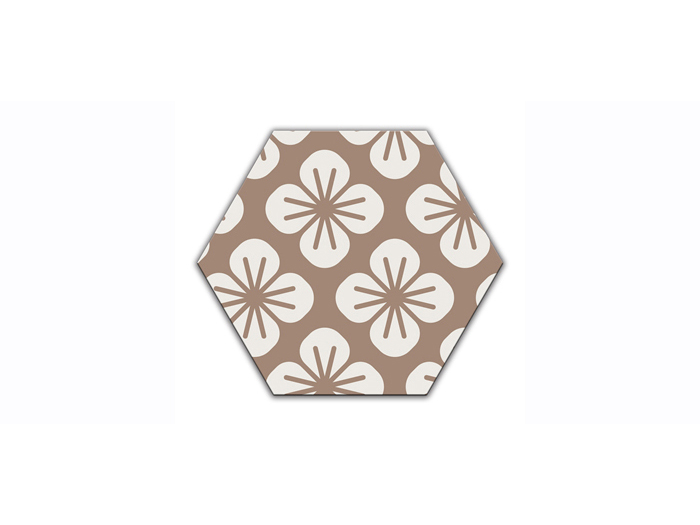 abstract-tiki-flowers-design-hexagon-shaped-canvas-print-20cm-x-20cm