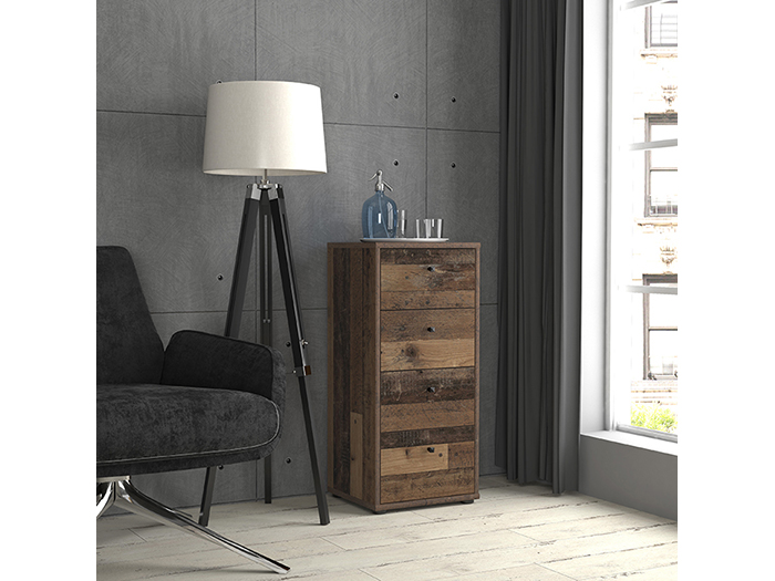 tempra-v2-low-narrow-chest-of-4-drawers-vintage-wood-38-6cm-x-34-8cm-x-85-5cm