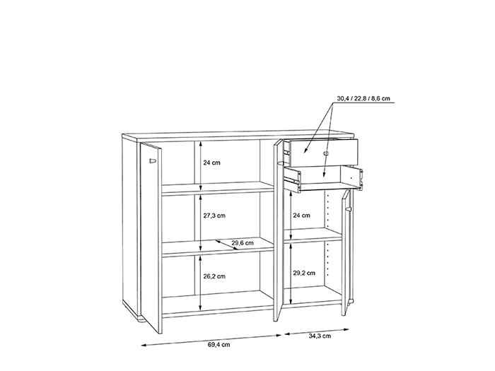 tempra-v2-storage-unit-cabinet-with-3-doors-2-drawers-sonoma-oak-85-5cm