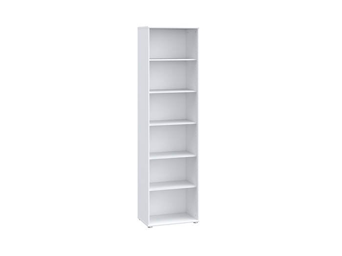 tempra-v2-narrow-open-shelf-book-case-storage-unit-white-198cm