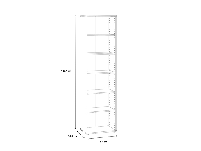 tempra-v2-narrow-open-shelf-book-case-storage-unit-white-198cm