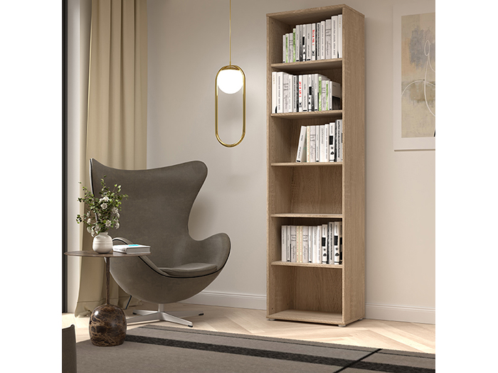 tempra-v2-narrow-open-shelf-book-case-storage-unit-sonoma-oak-198cm