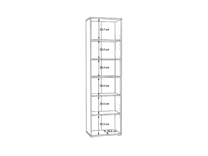 tempra-v2-narrow-open-shelf-book-case-storage-unit-sonoma-oak-198cm