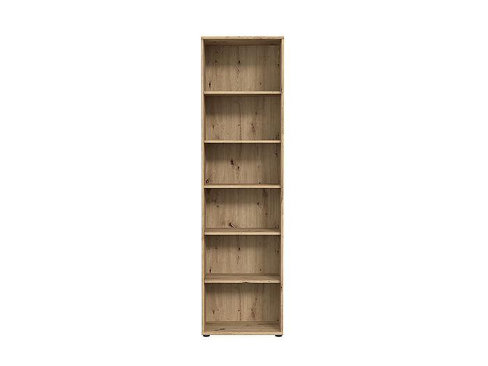 tempra-v2-narrow-open-shelf-book-case-storage-unit-artisan-oak-198cm