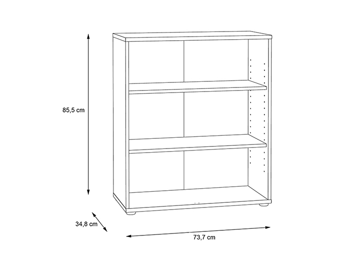 tempra-v2-low-3-tier-open-shelf-book-case-storage-unit-sonoma-oak-73-7cm-x-34-8cm-x-85-5cm