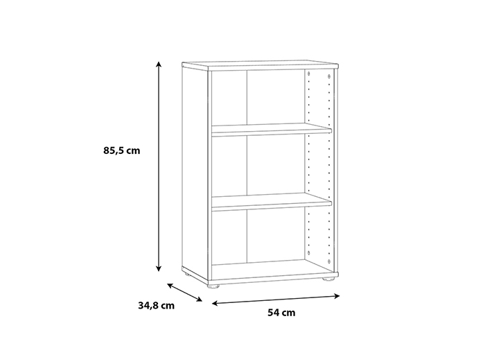 tempra-v2-low-narrow-open-shelf-book-case-storage-unit-white-85-5cm