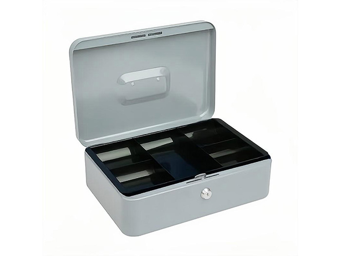 steel-cash-box-with-plastic-coin-tray-grey-25cm-x-18cm