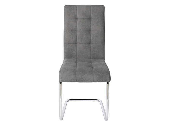 san-embossed-microfiber-fabric-dining-chair-with-chromed-cantilever-legs-grey