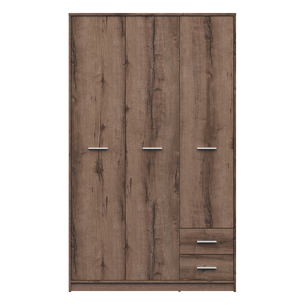 nepo-plus-3-door-wardrobe-with-2-drawers-monastery-colour-118-5cm-x-54-5cm-x-197cm