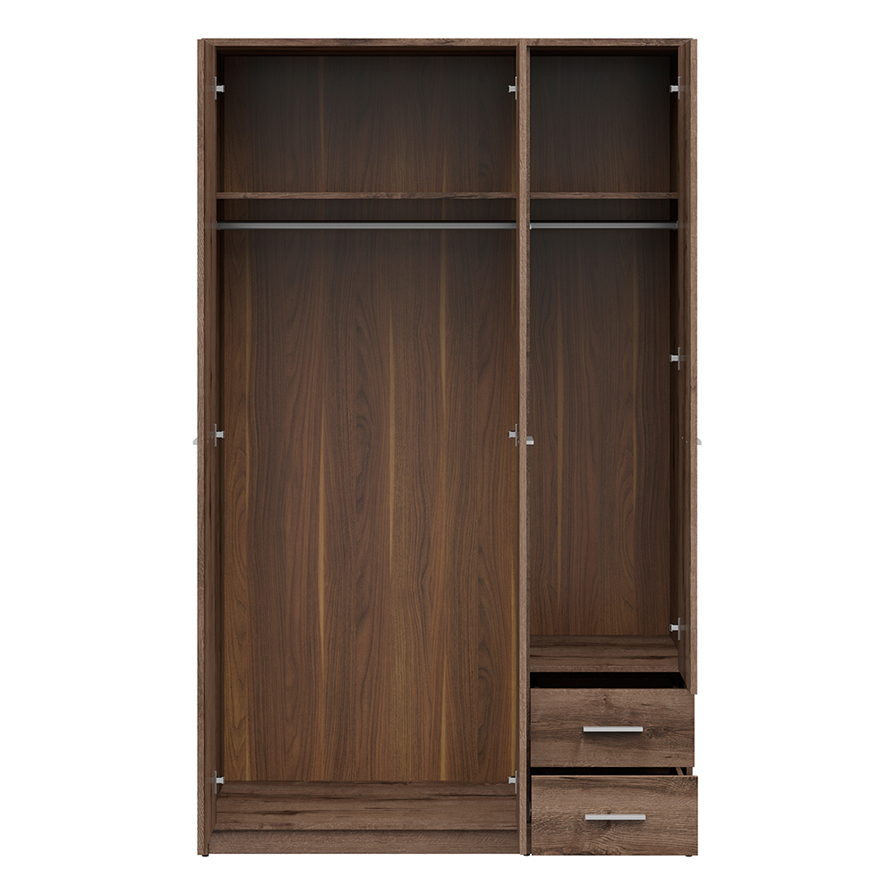 nepo-plus-3-door-wardrobe-with-2-drawers-monastery-colour-118-5cm-x-54-5cm-x-197cm