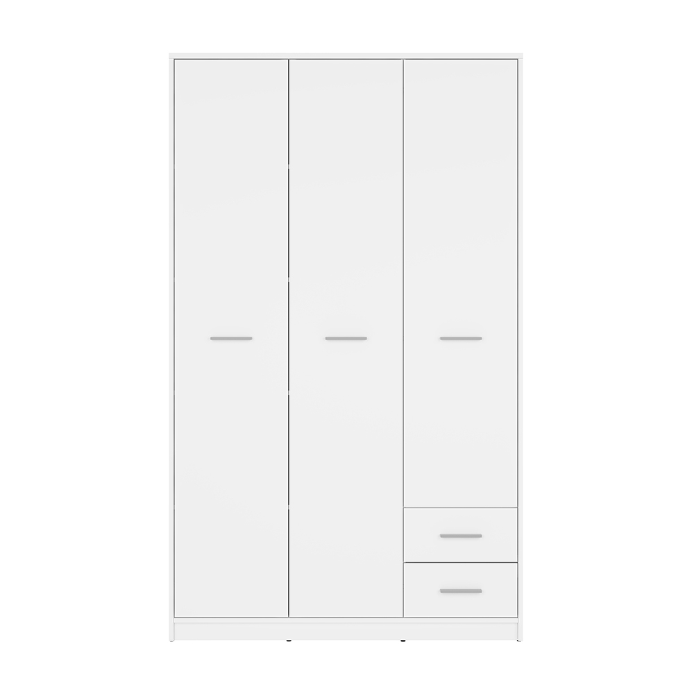 nepo-plus-3-doors-wardrobe-with-2-drawers-white