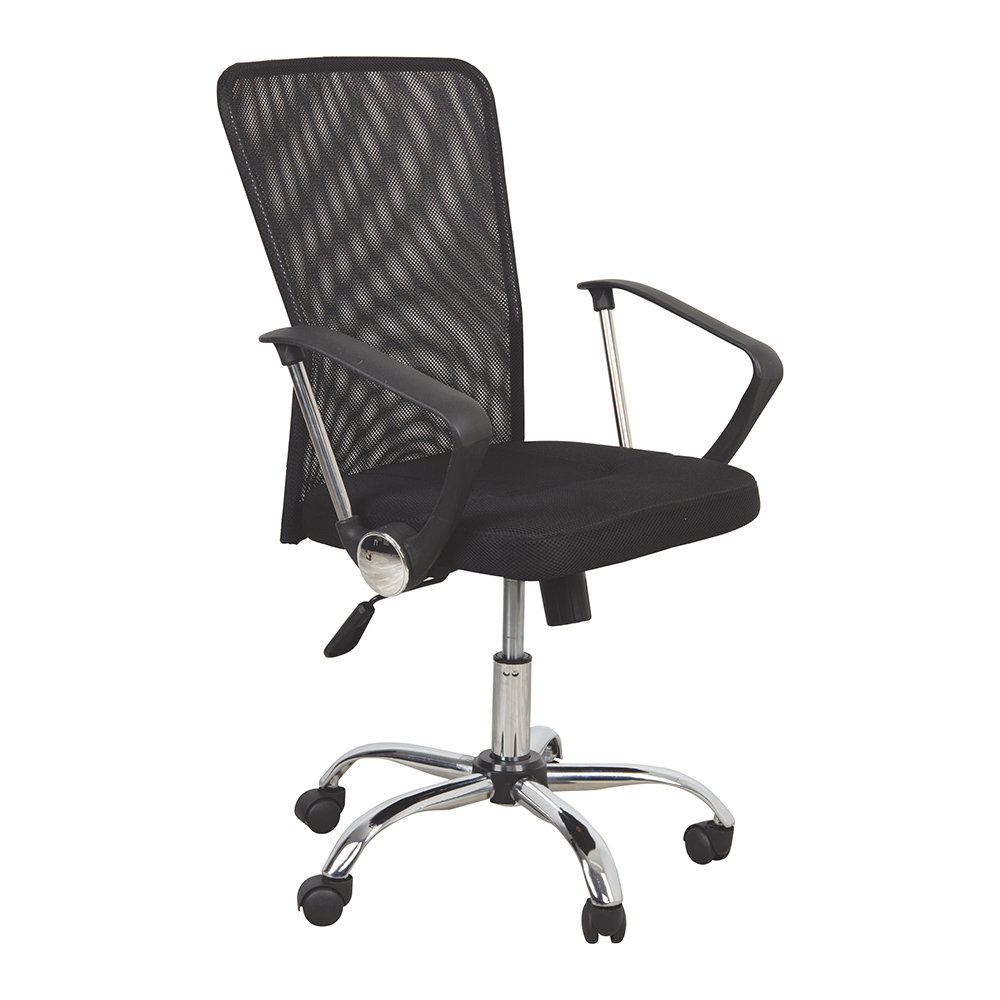mesh-fabric-high-back-office-armchair-black