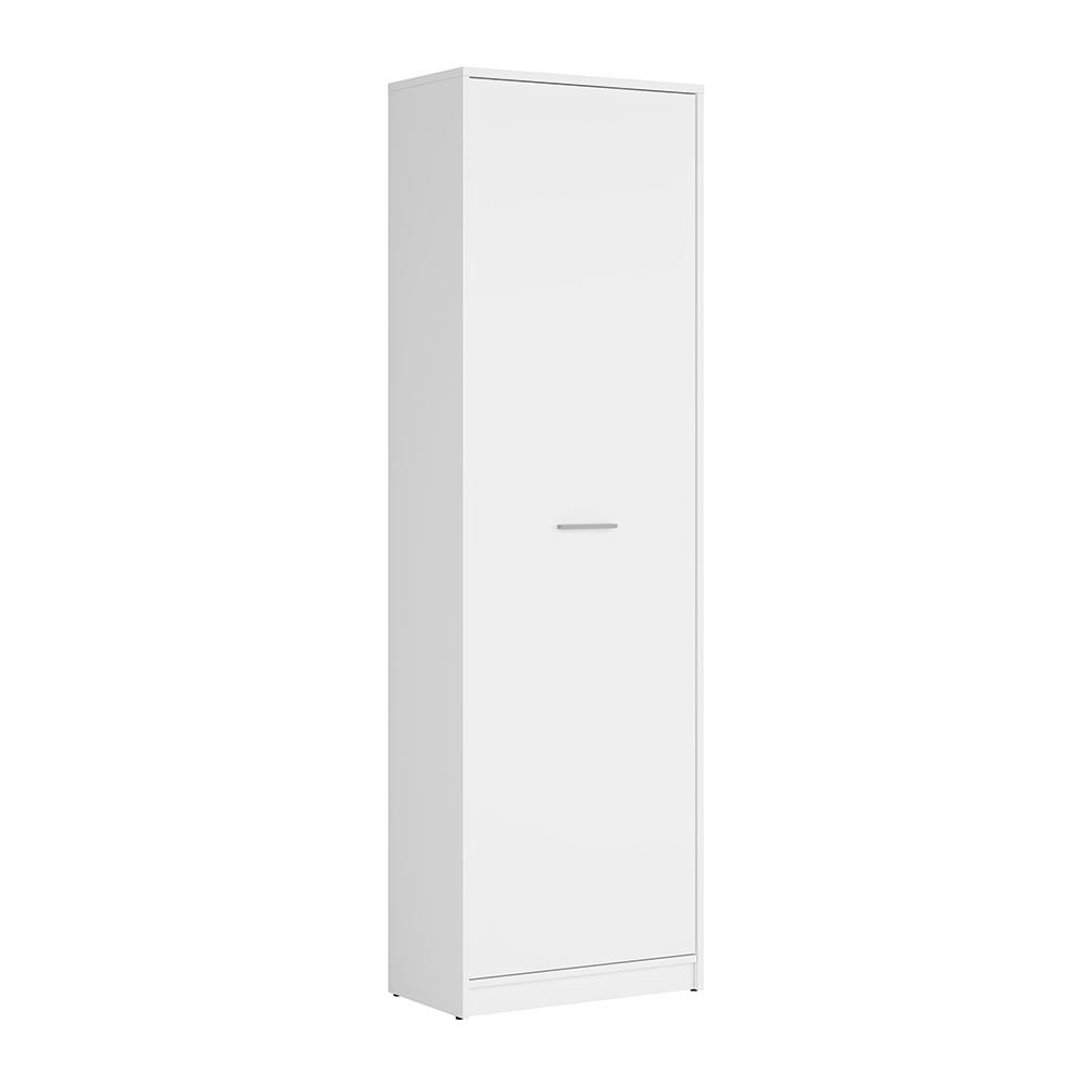 nepo-plus-tall-shelf-cabinet-with-1-door-white-60cm