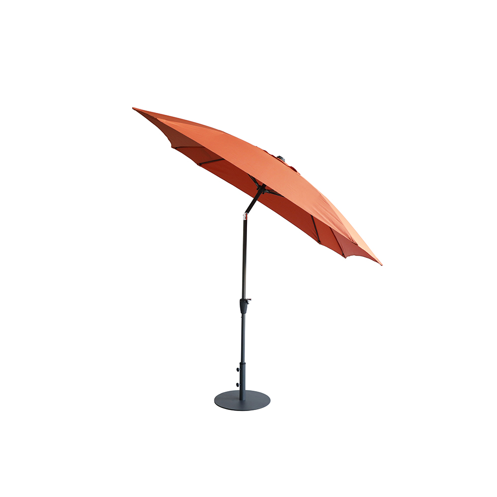 octagon-umbrella-with-aluminium-centre-tilting-pole-amber-orange-250cm
