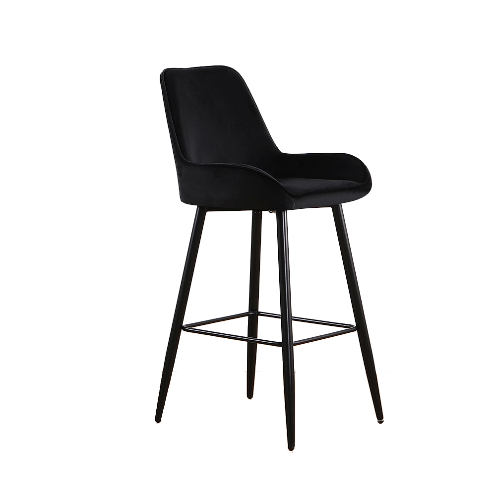 velvet-fabric-bar-stool-black