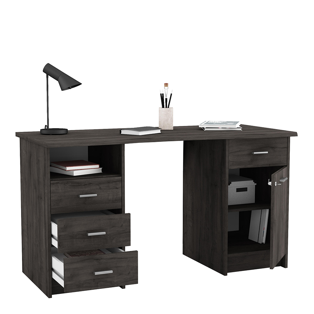 monaco-ii-desk-with-4-drawers-1-door-waterford-oak