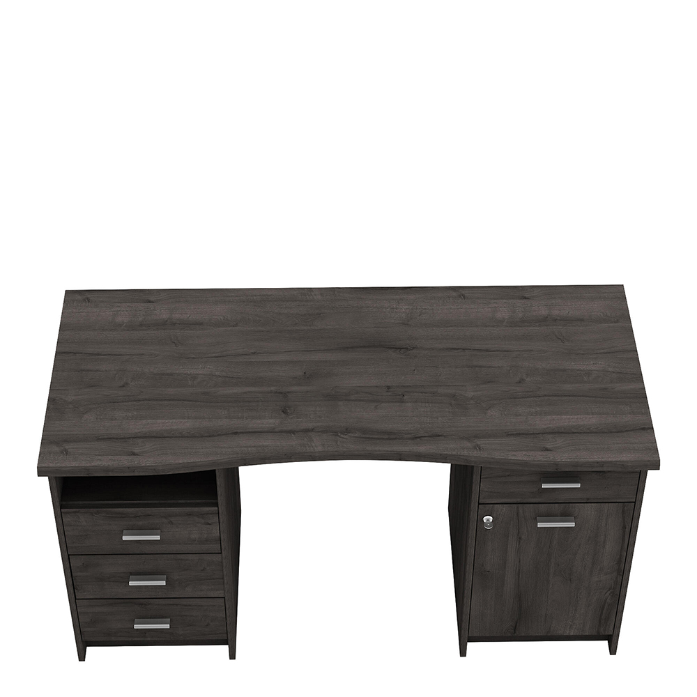 monaco-ii-desk-with-4-drawers-1-door-waterford-oak