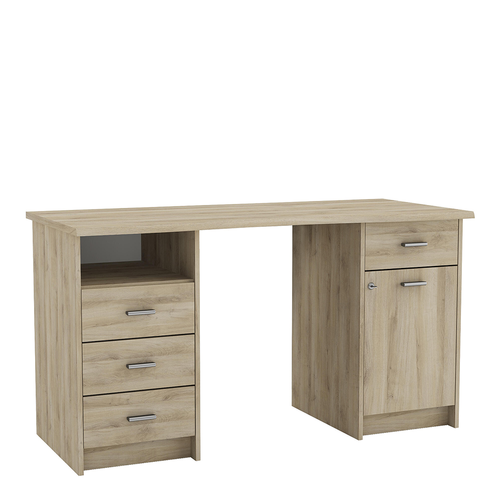 monaco-ii-desk-with-4-drawers-1-door-kronberg-oak