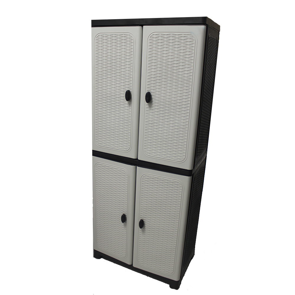 petra-double-plus-plastic-4-door-storage-cabinet-light-grey-black