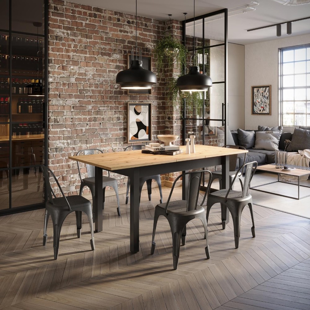 maren-dining-table-extendable-artisan-oak-black-130-180-cm