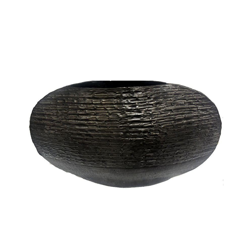 sahara-aluminium-flower-vase-black