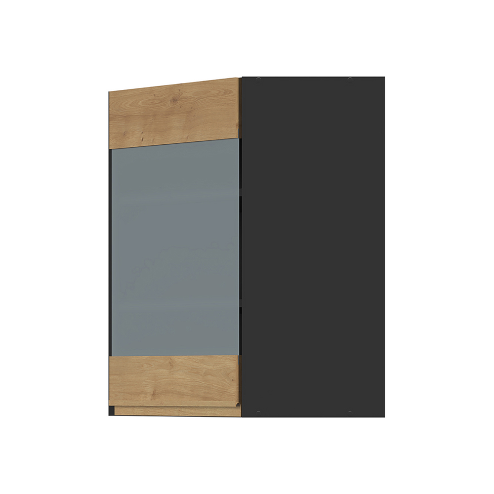 sole-kitchen-1-door-top-corner-cabinet-with-glass-arlington-oak-60cm