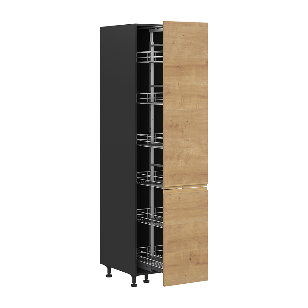 sole-kitchen-tall-pantry-unit-with-rack-arlington-oak-40cm