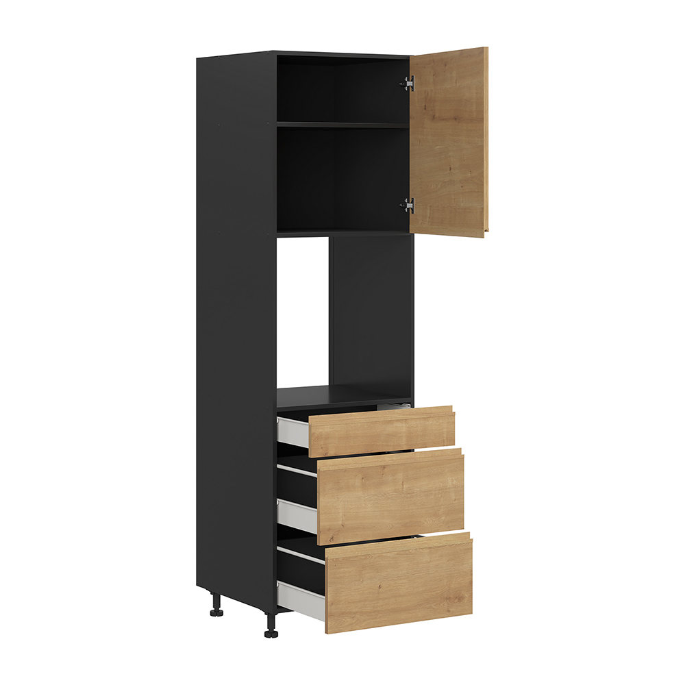 sole-kitchen-built-in-microwave-oven-tall-unit-with-3-drawers-1-door-arlington-oak-60cm