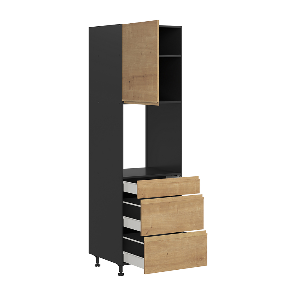 sole-kitchen-built-in-microwave-oven-tall-unit-with-3-drawers-1-door-arlington-oak-60cm