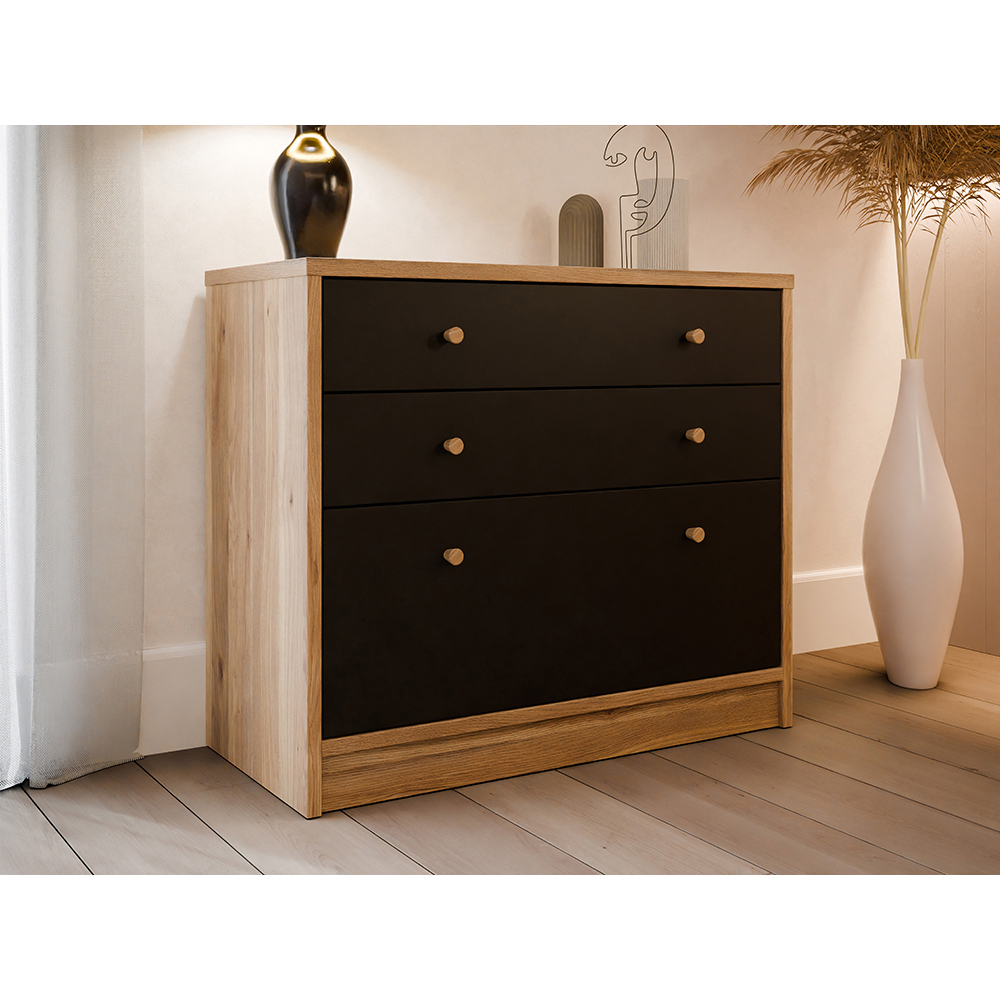 baderna-3-drawer-chest-mauvella-oak-black