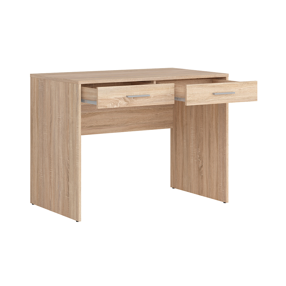 nepo-plus-2-drawer-desk-sonoma-oak-100cm