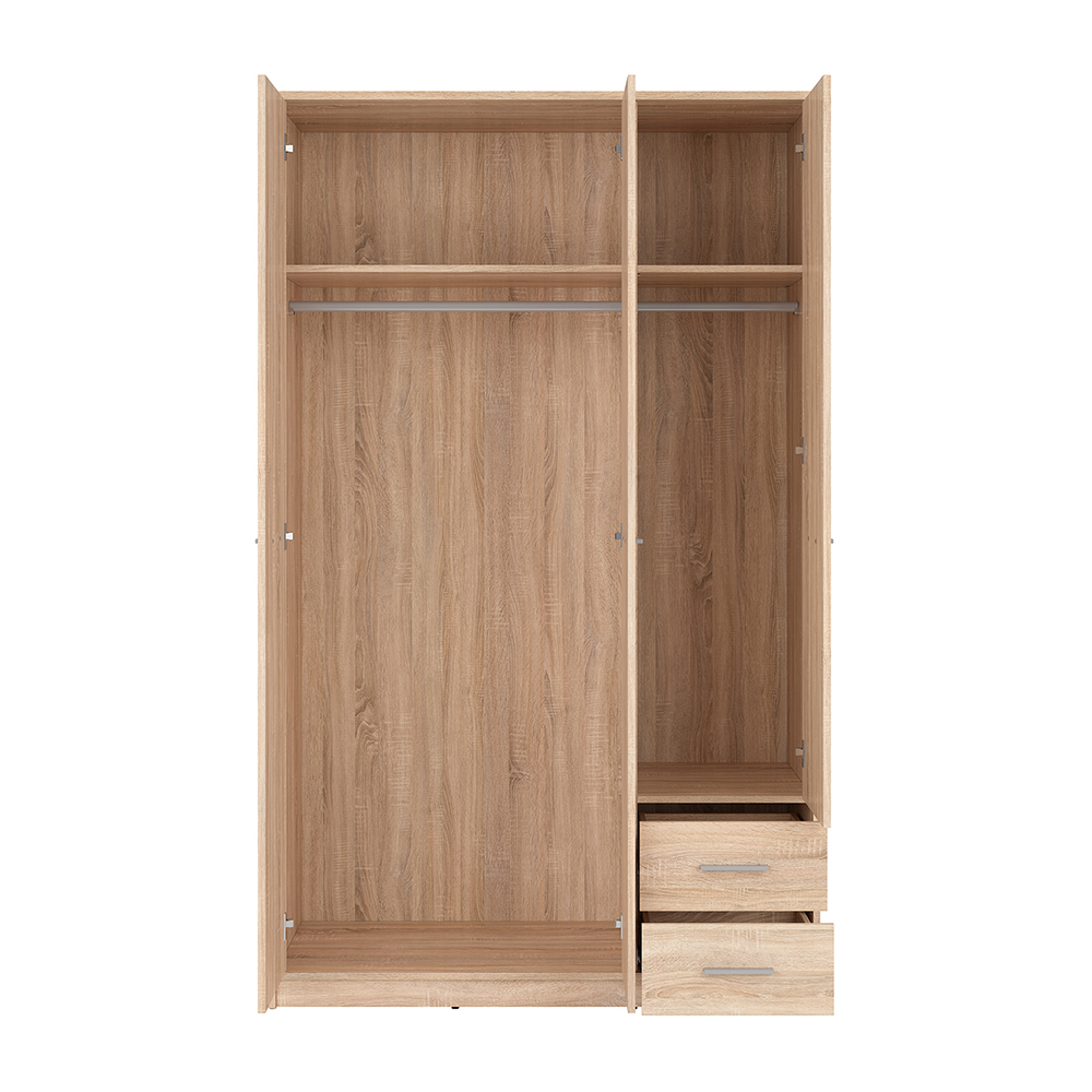 nepo-plus-3-door-wardrobe-sonoma-oak