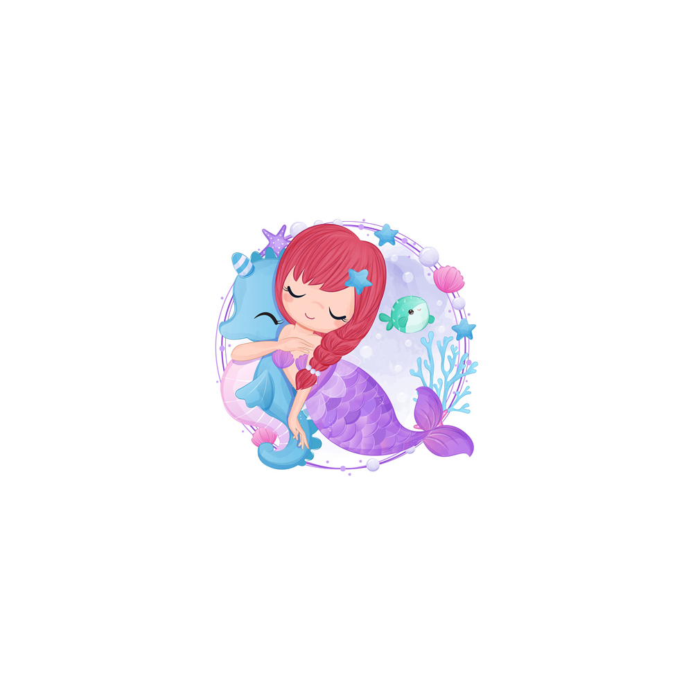 purple-tail-baby-mermaid-canvas-print-40cm-x-40cm