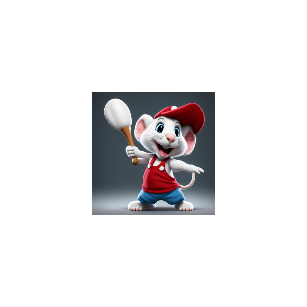 baby-mouse-playing-baseball-canvas-print-40cm-x-40cm
