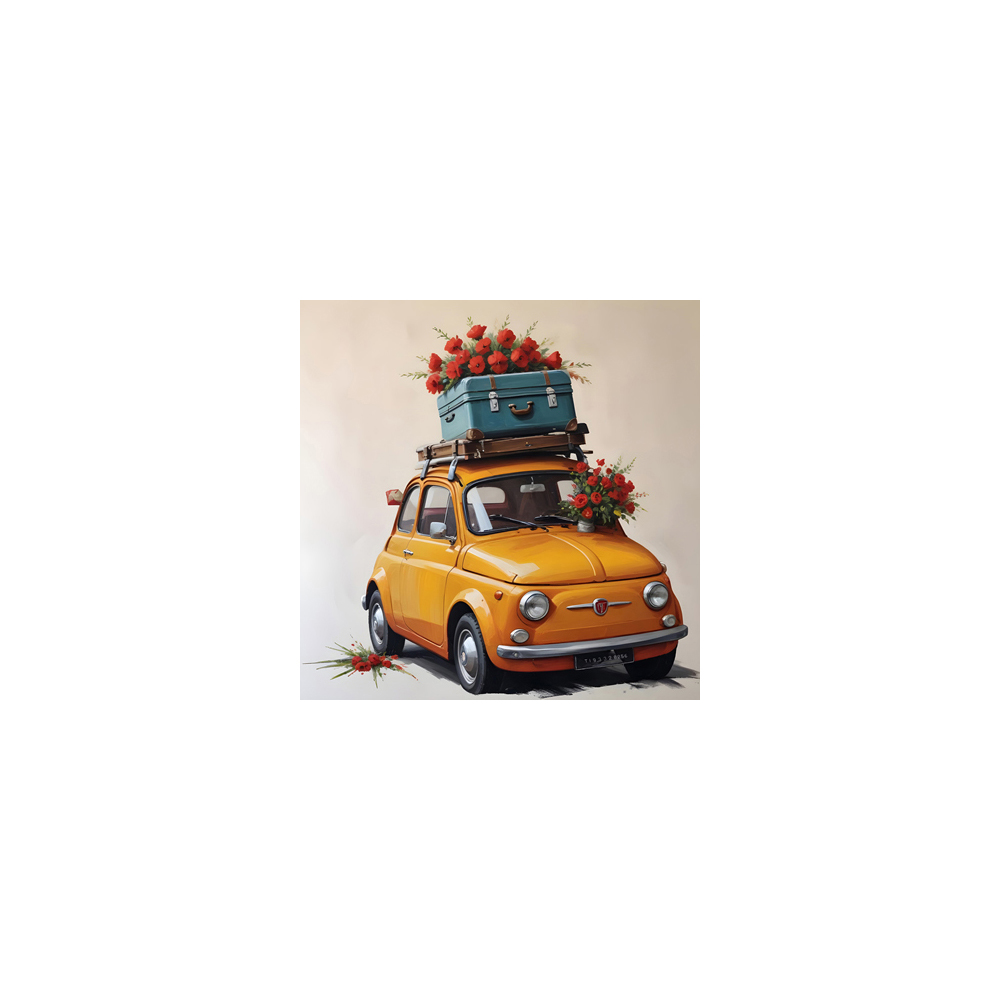 yellow-500-car-canvas-print-40cm-x-40cm