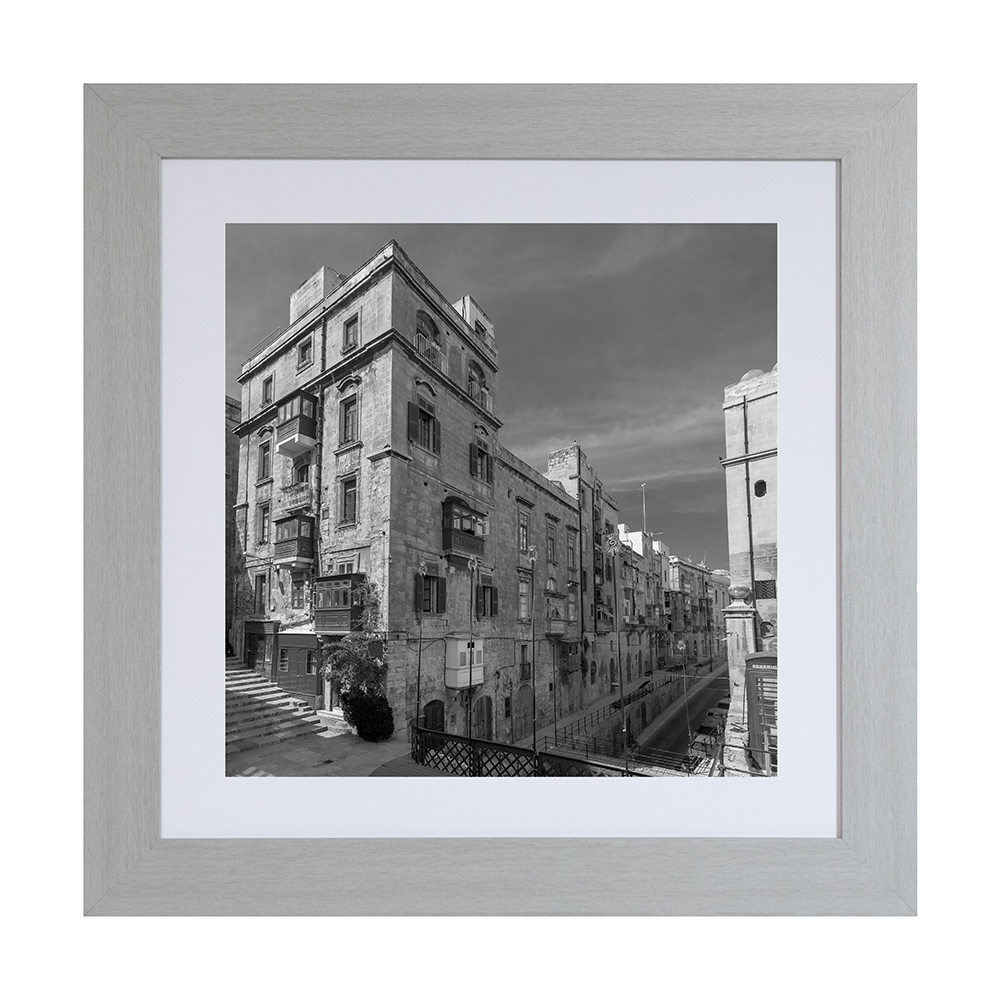 art-piatta-mdf-frame-with-passepartout-silver-victoria-gate-bridge-50cm-x-50cm-x-5cm