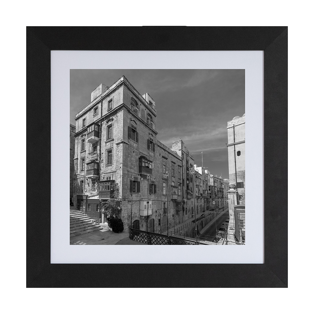 art-piatta-mdf-frame-with-passepartout-black-victoria-gate-bridge-50cm-x-50cm-x-5cm