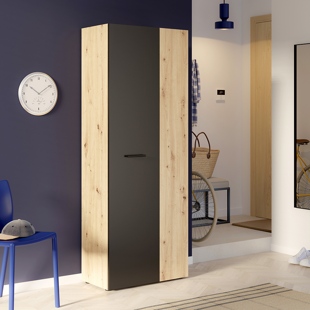 net-306-tall-shoe-cabinet-artisan-oak-black